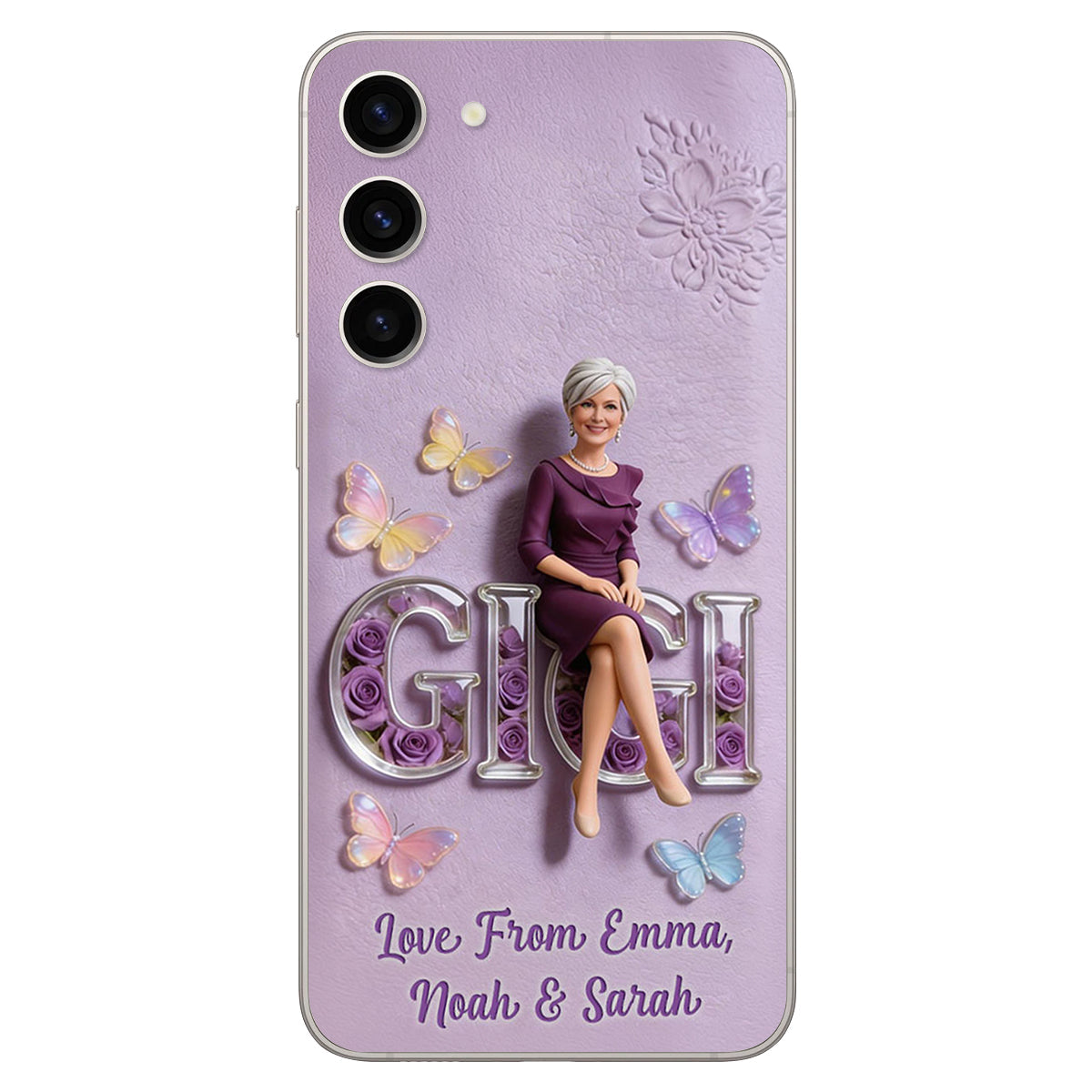 Custom Any Photo - Personalized Mother 3D Embossed Leather Phone Case