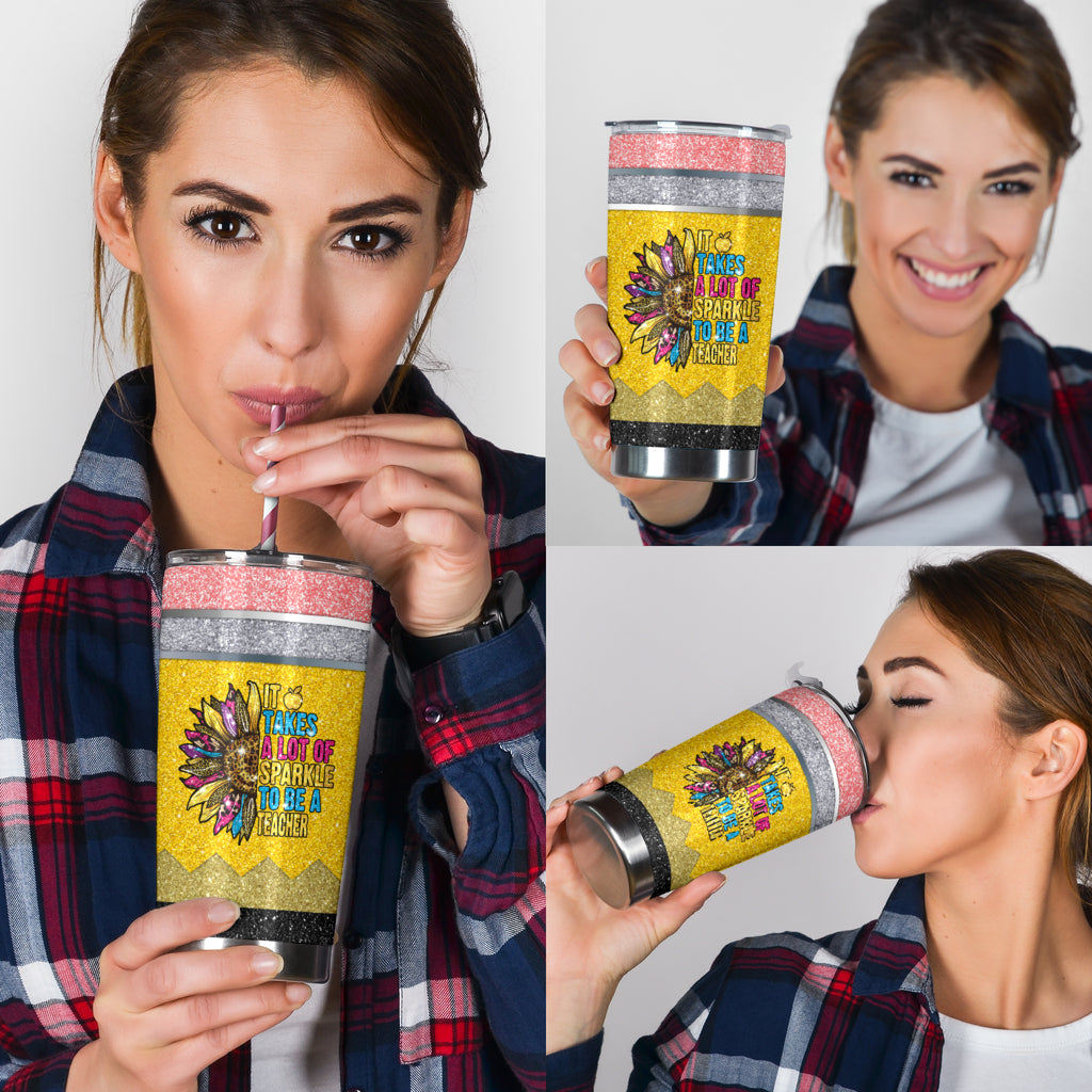 It Takes A Lot Of Sparkle To Be A Teacher Teacher Tumbler 0622