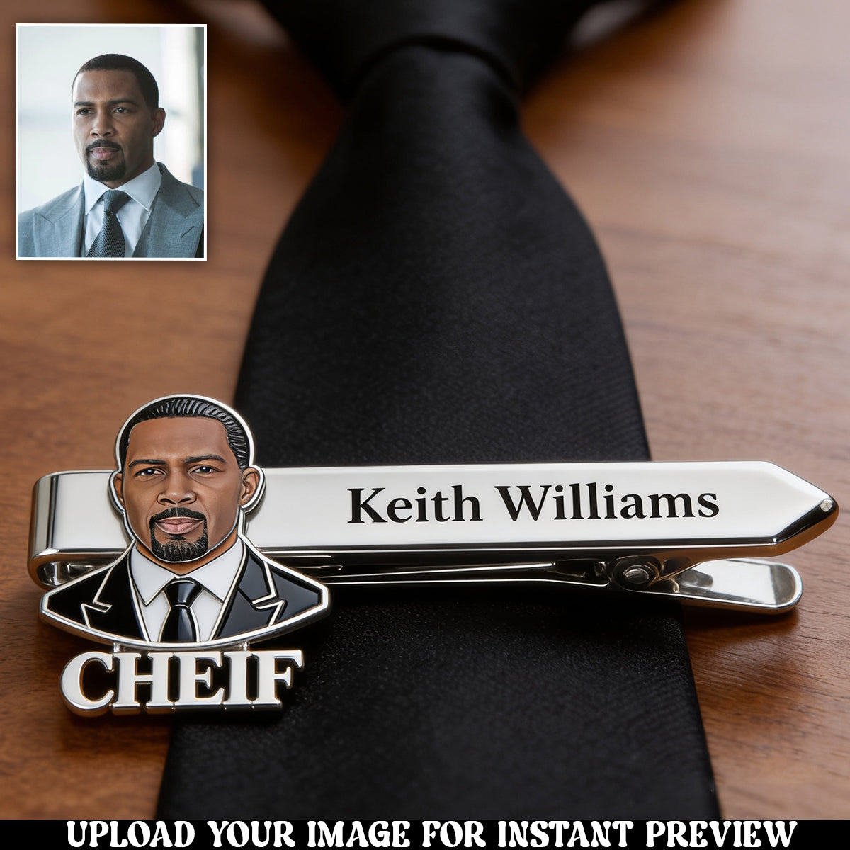 Gift For Male Co-Workers - Personalized Colleague Tie Clip