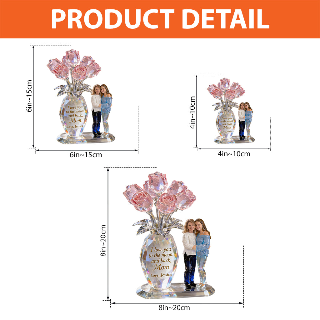 Crystal Flowers Vase - Personalized Mother Custom Shaped Acrylic Plaque