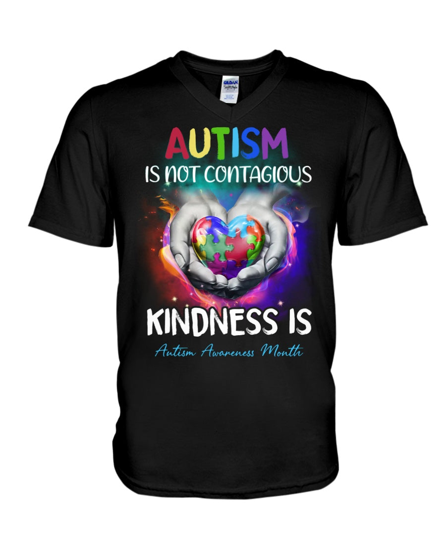 Autism Is Not Contagious - Autism Awareness T-shirt and Hoodie 0921