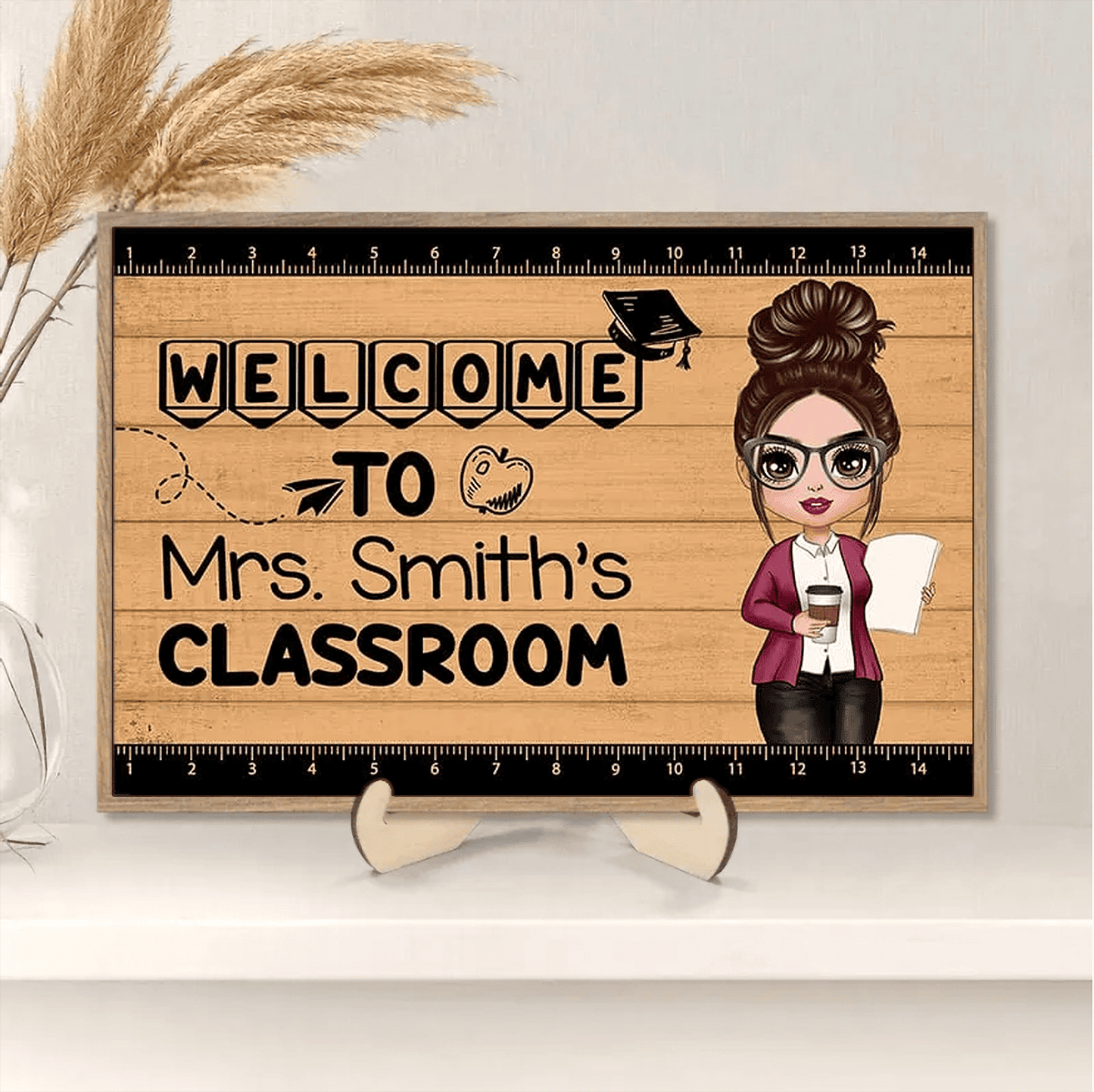 Welcome To Teacher Classroom Personalized Horizontal Poster & Canvas, Plaque, Pillow, Bag, Cup, Sign - Back To School Gift For Teacher, Teacher Appreciation Gift