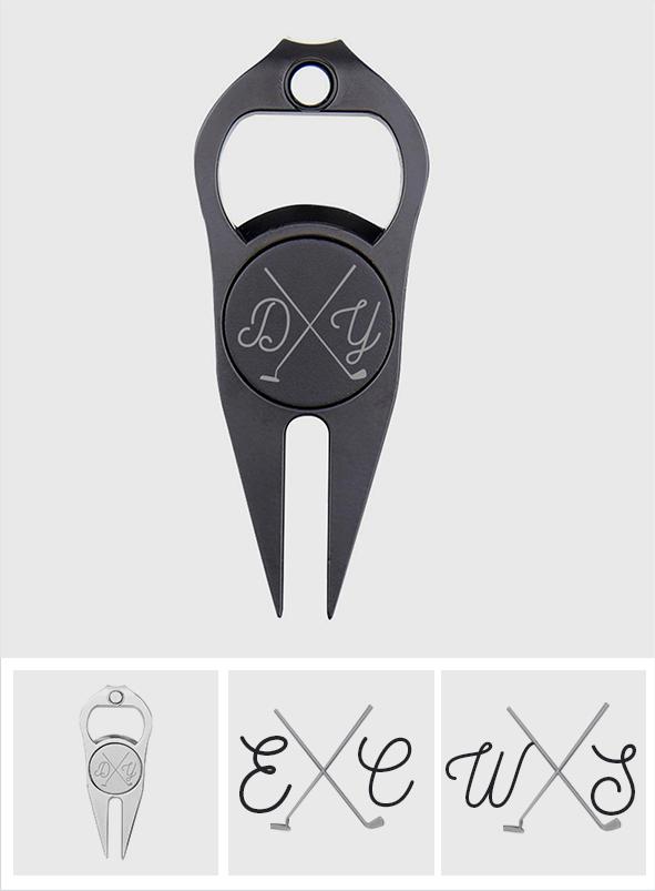 Golfing Partner For Life Bottle Opener - Golf gift for dad, him, boyfriend, husband, grandpa - Personalized Golf Fork Ball Marker