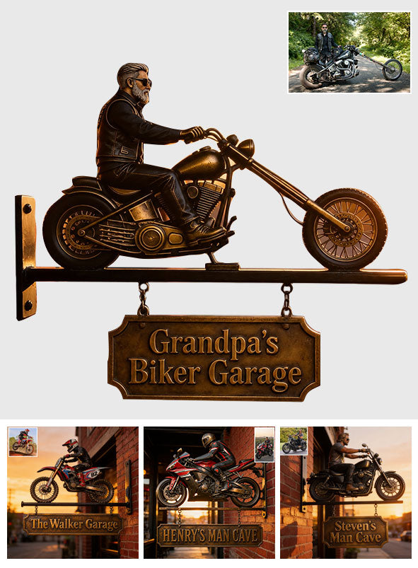 Born To Ride - Personalized Biker Wooden Wall Mount Sign
