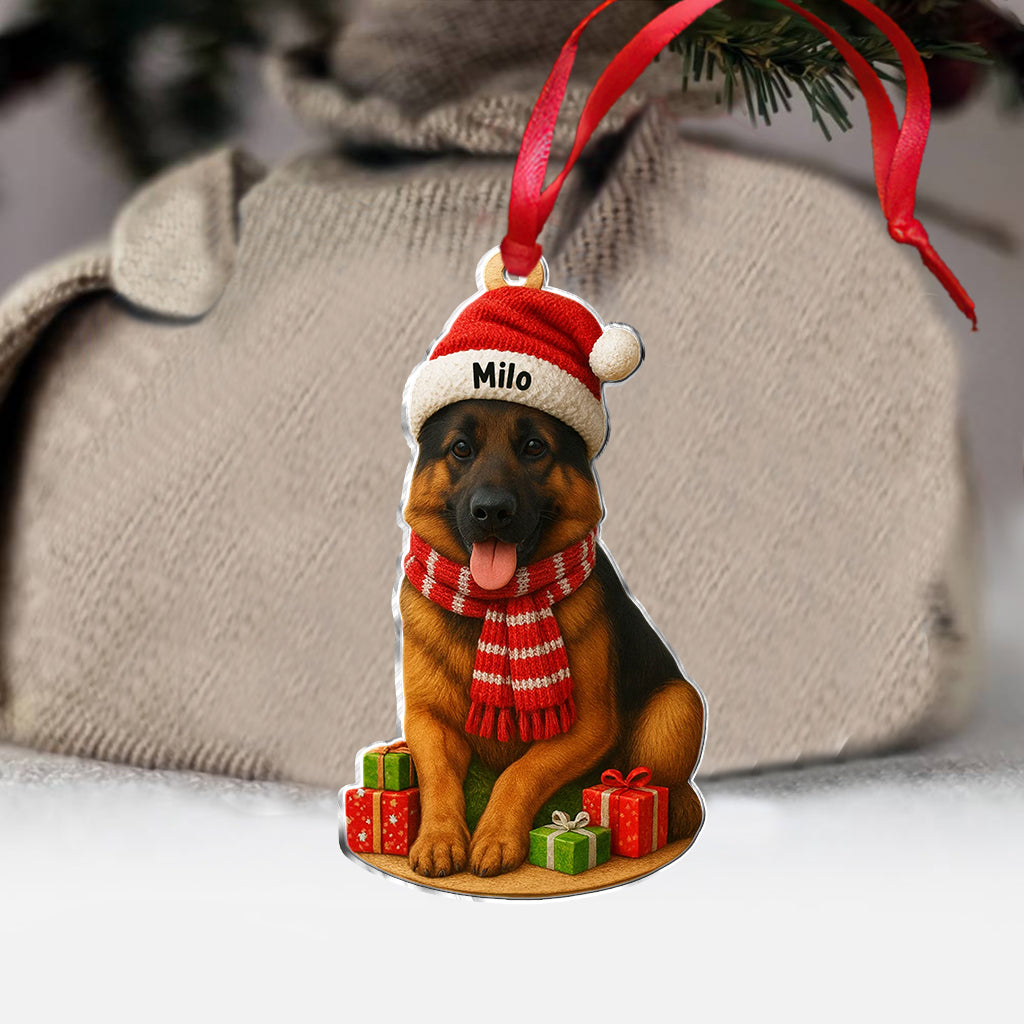 Christmas Dog - Personalized French Bulldog Dog Custom Shaped Ornament