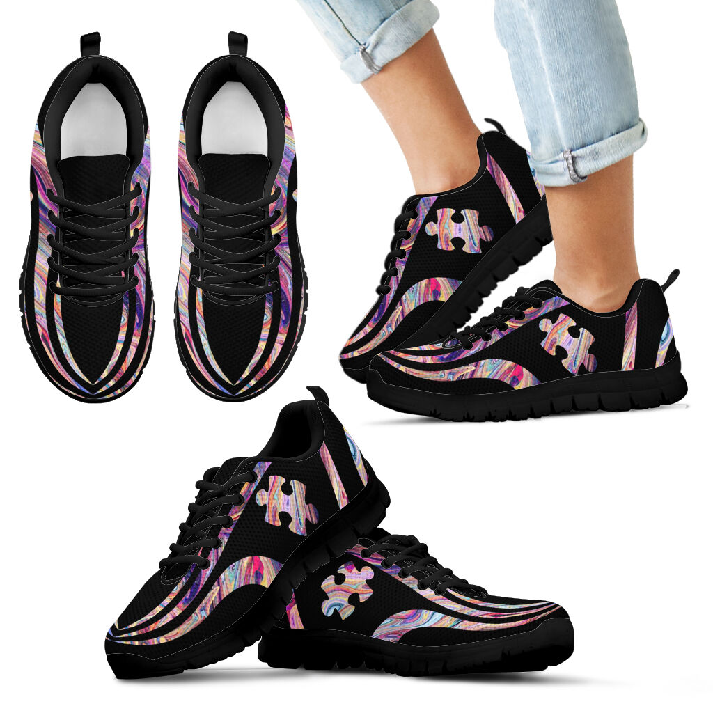 Colorful Background Autism Awareness Sneakers 0622