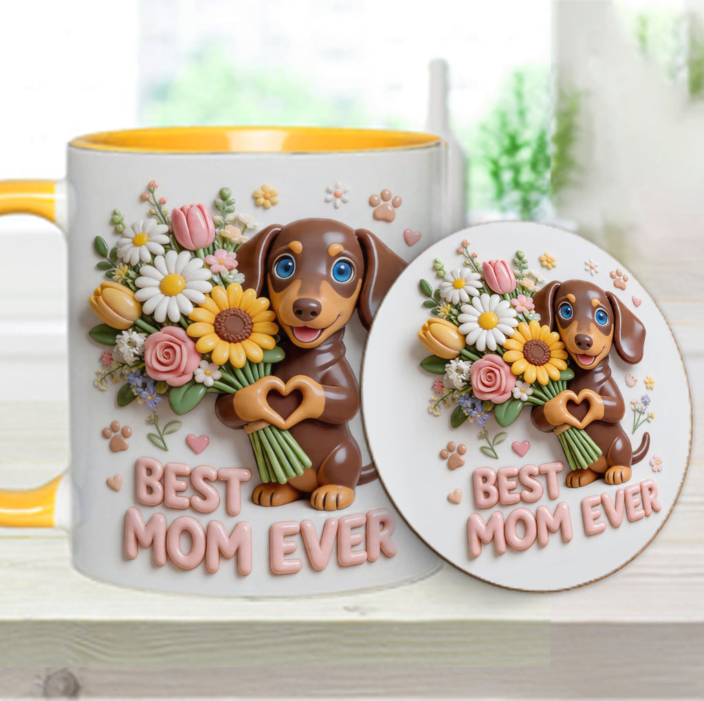 Custom Any Photo - Personalized Dog Accent Mug & Coaster