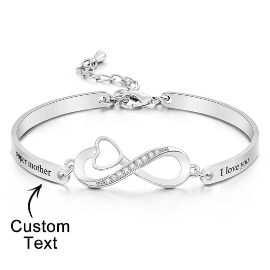 Any Names - Personalized Engraved Bracelet Infinity Symbol
