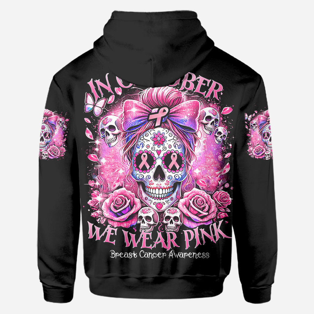 In October We Wear Pink - Personalized Breast Cancer Awareness All Over Shirt