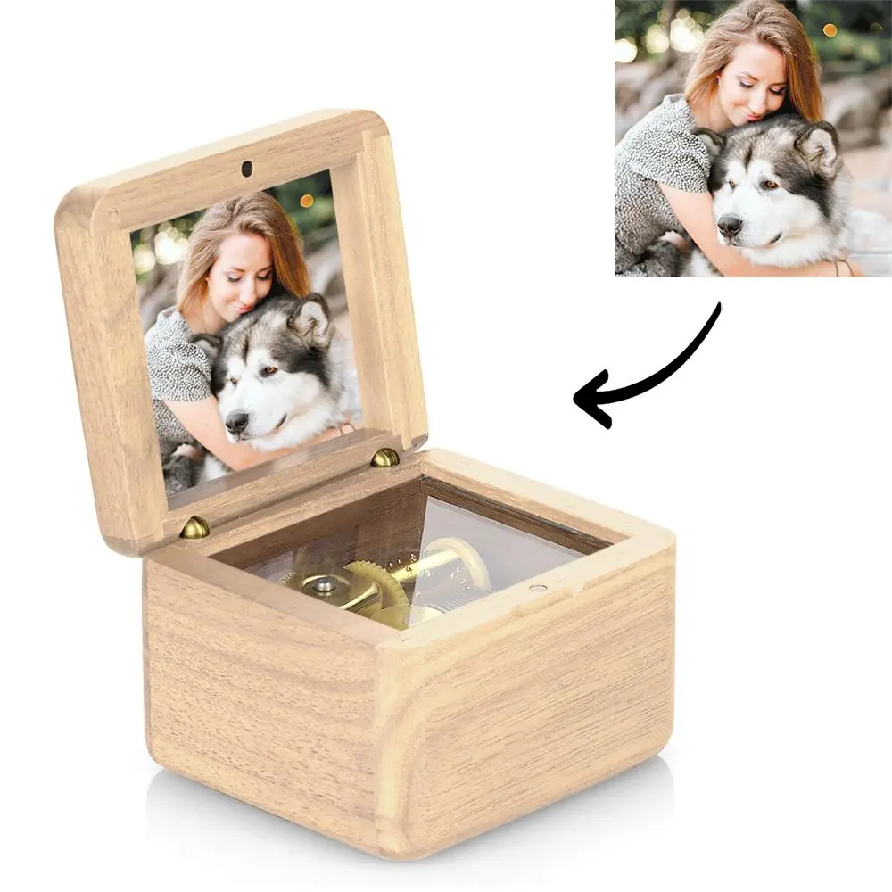 Custom Photo Wooden Music Box - gift for anyone - Personalized Music Box