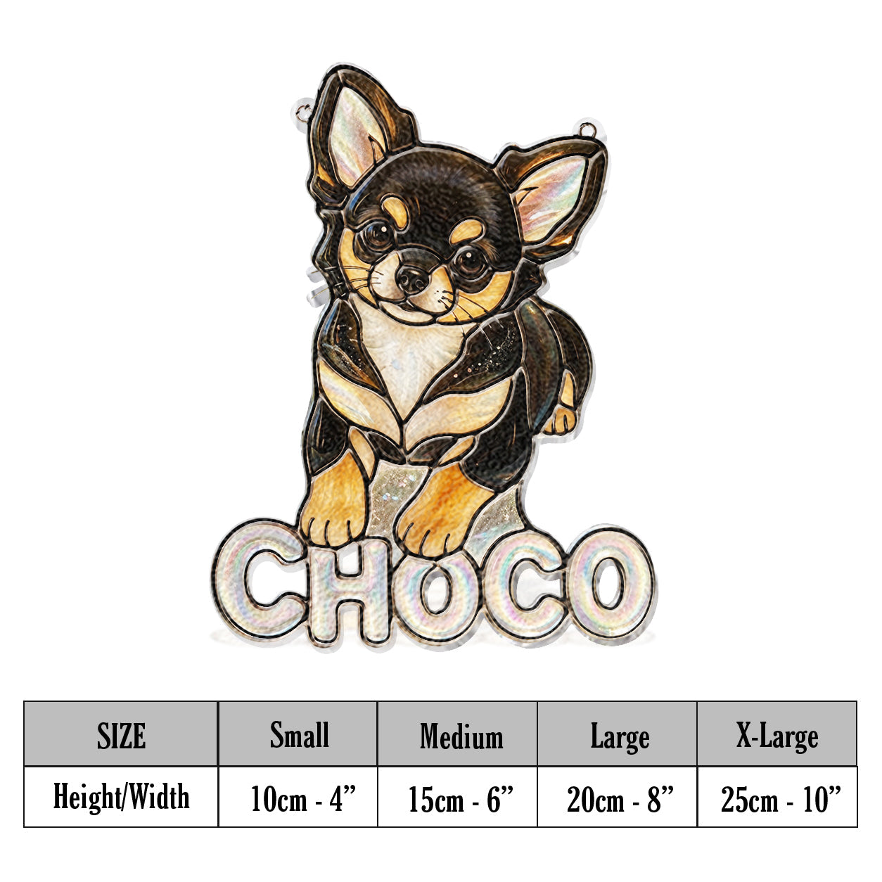 Any Pet Photo - Personalized Dog 3D Printed Glass Suncatcher