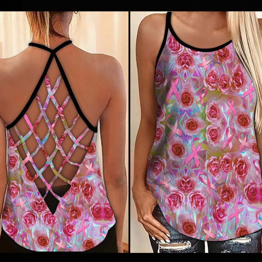 Breast Cancer Warrior - Breast Cancer Awareness Cross Tank Top