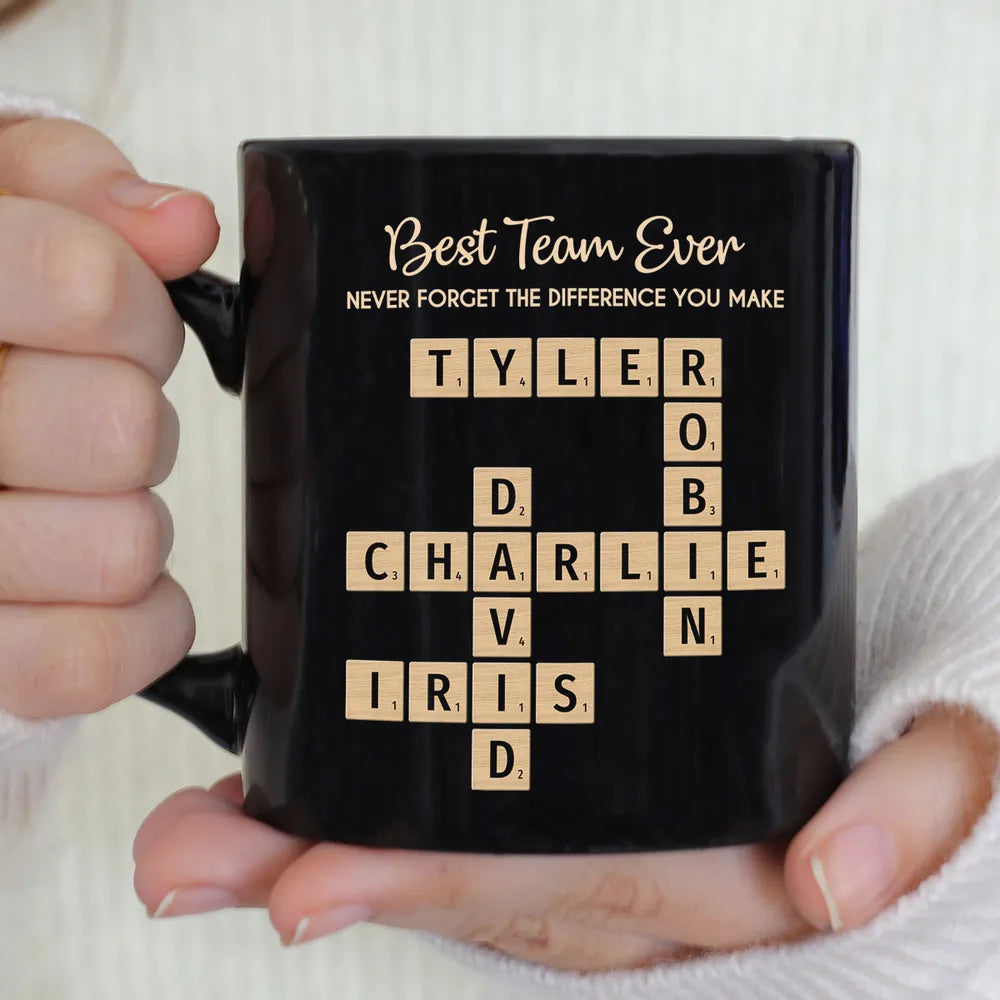 Best Team Ever Personalized Full Color Mug – Custom Team Name Layout for Work Crew – Meaningful Thank You Gift for Bosses and Colleagues