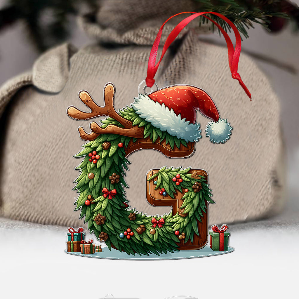 Family's Names Christmas Alphabet Letter - Personalized Family Ornament