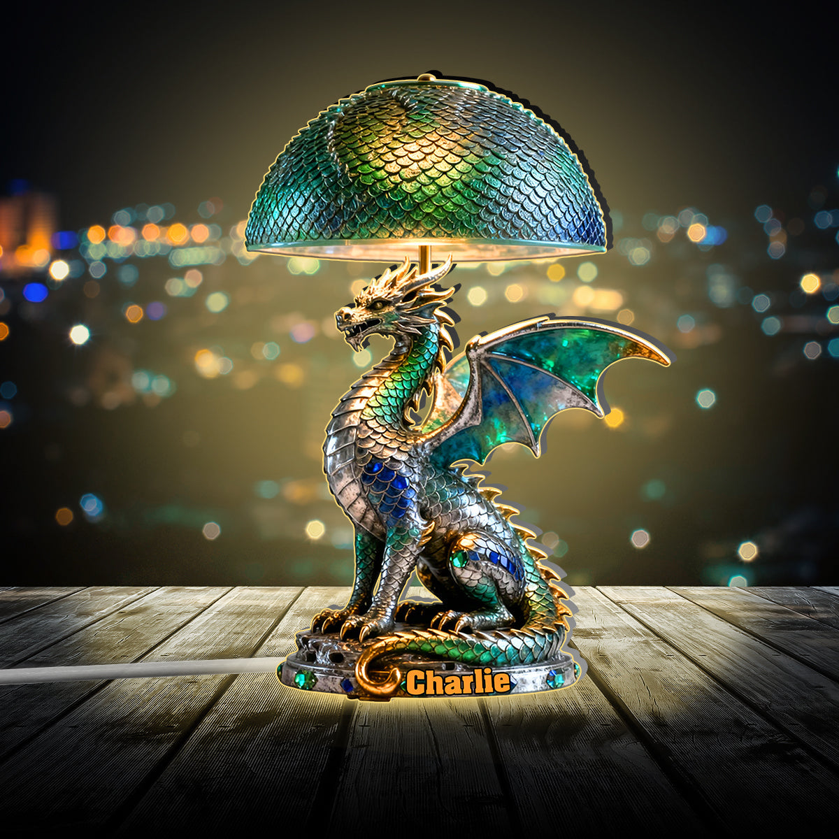 Lord Of The Skies - Personalized Dragon Acrylic LED Night Light