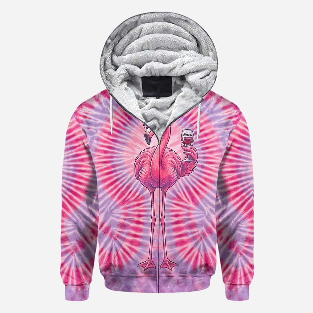 Chill Flamingo Tie Dye Shirt - Personalized Flamingo All Over Shirt