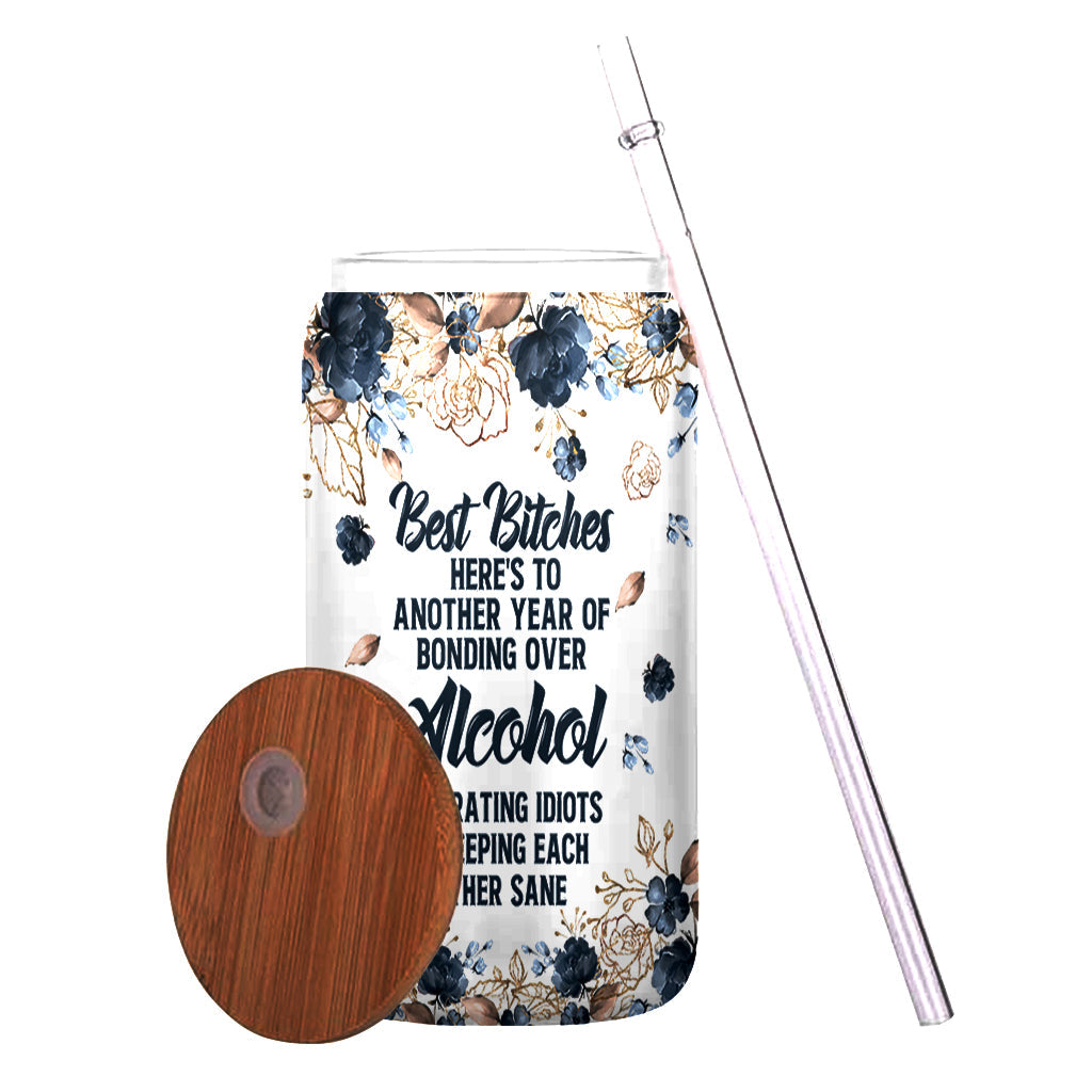 Apparently We’re Trouble - Personalized Bestie Can Glass