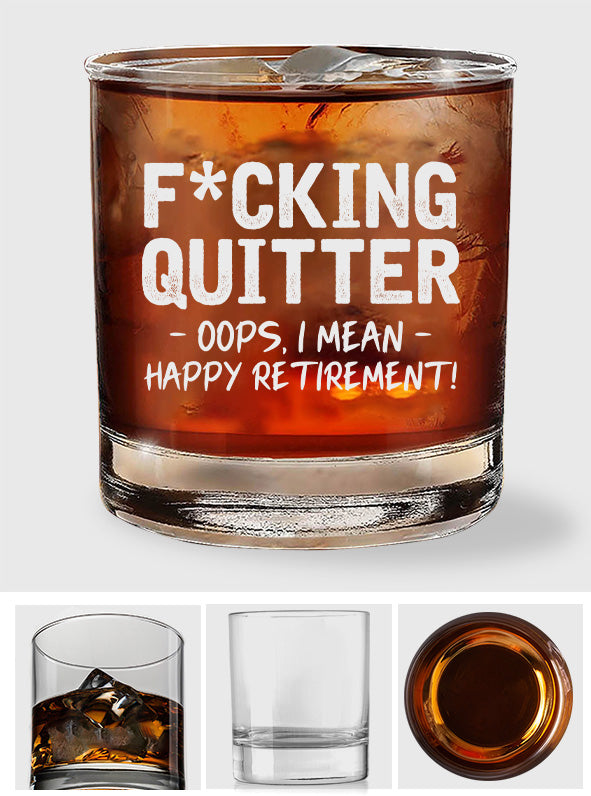 Happy Retirement - Retired Rock Glass