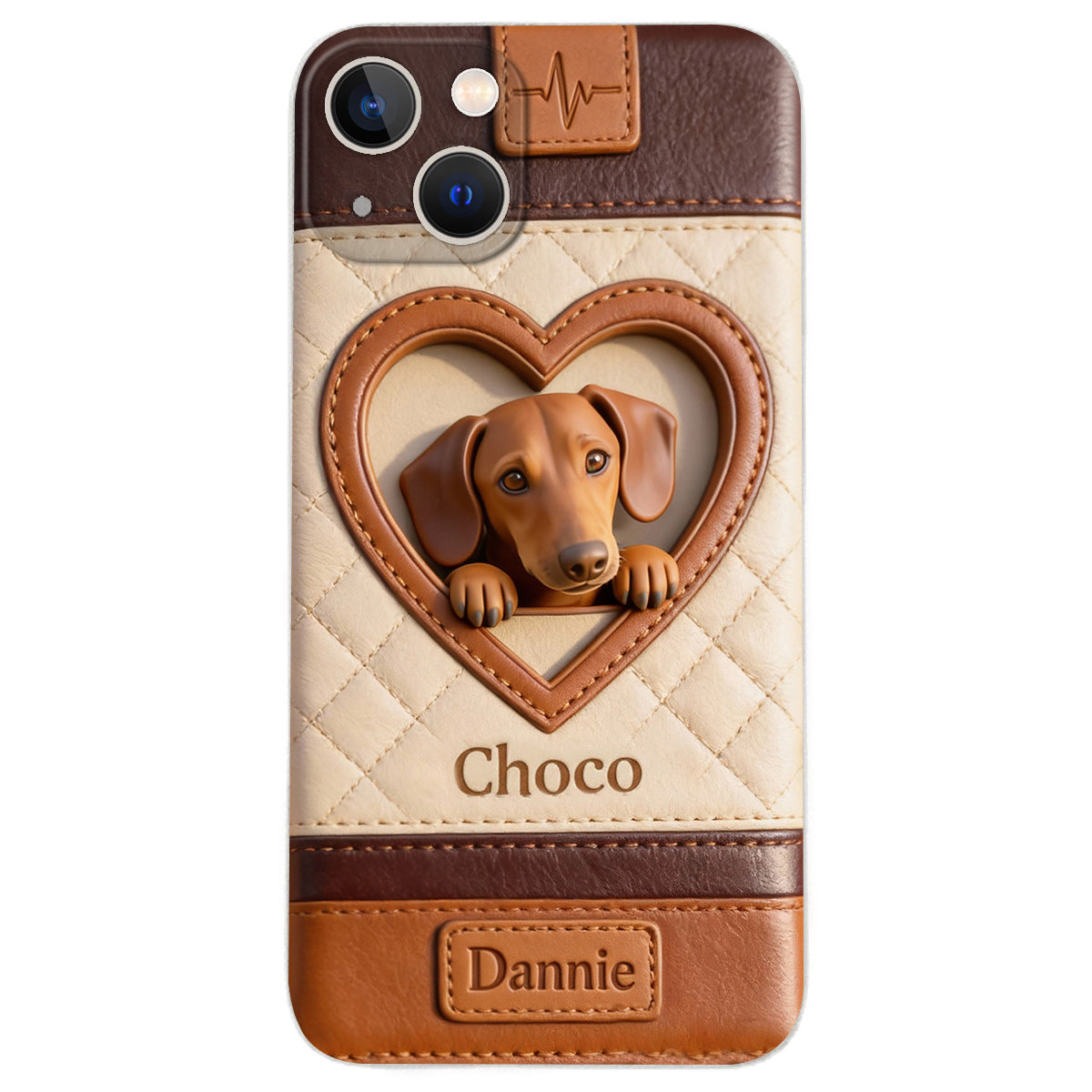 Custom From Any Photo - Personalized Dog Leather Phone Case