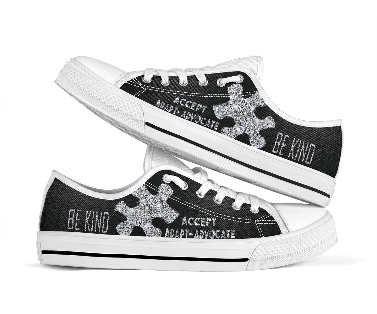 Accept Adapt Advocate Autism Awareness Low Top Shoes 0622