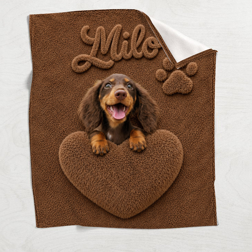 Heart Hugging Pet - Personalized Dog Blanket