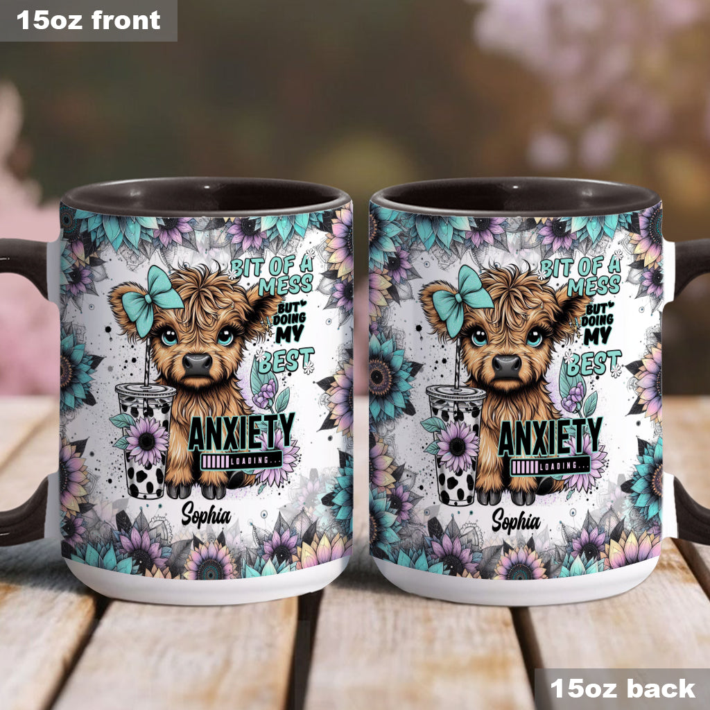 Bit Of A Mess But Doing My Best - Personalized Accent Mug