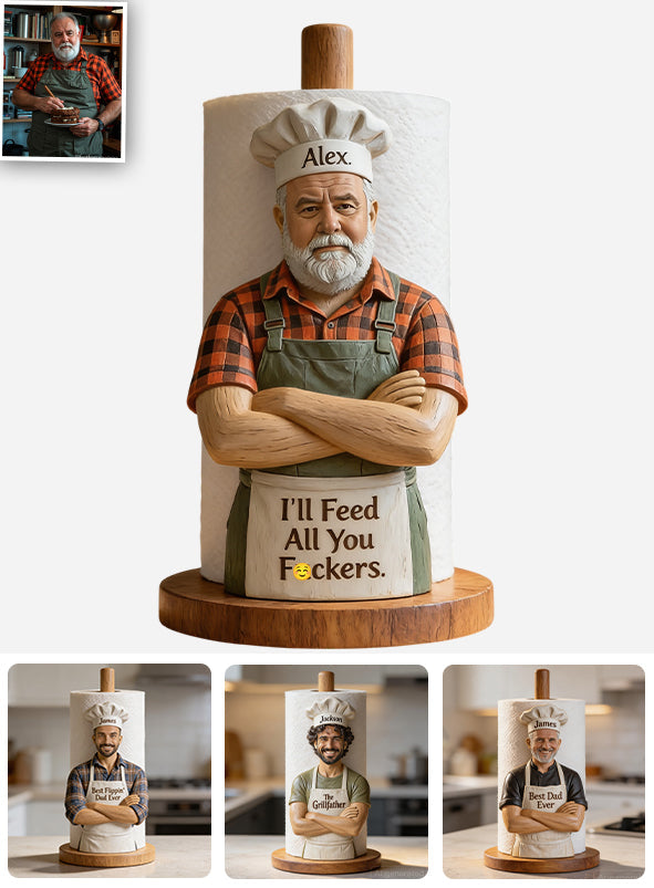 Best Chef In The World - Personalized Father Paper Towel Stand