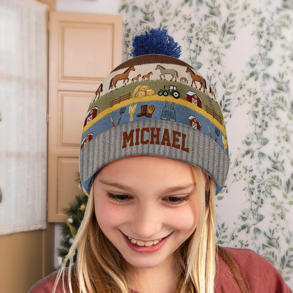 Farmer Beanie Hat - Personalized Farmer Beanie Hat