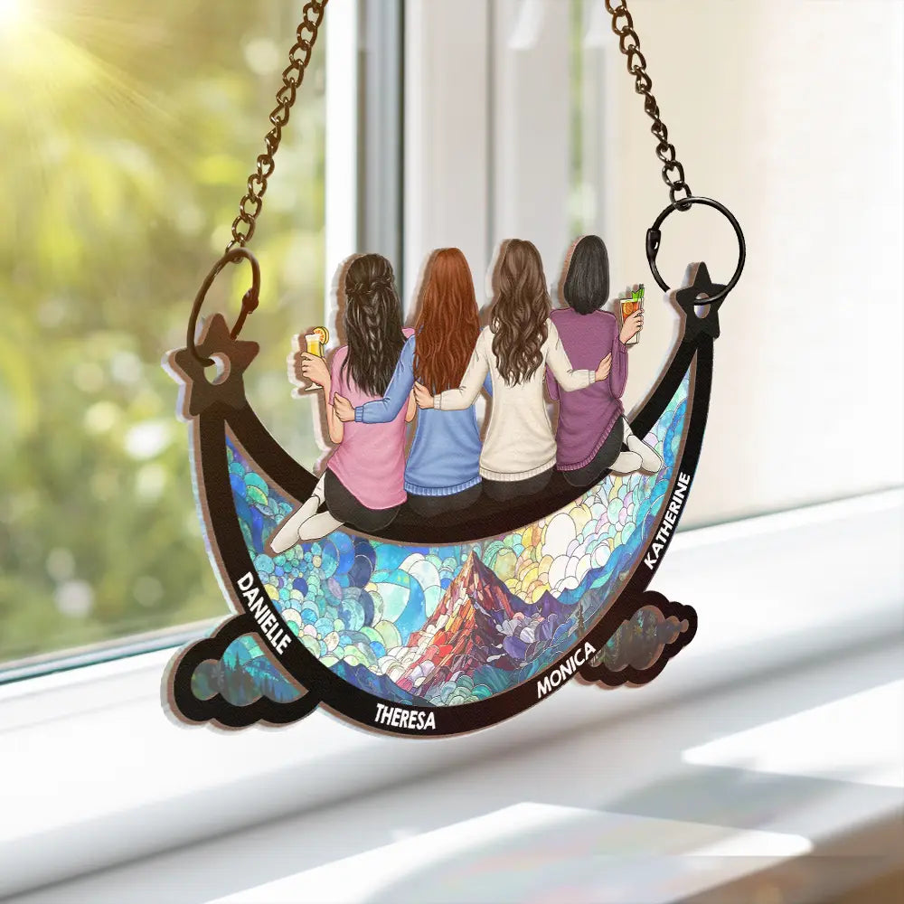 Sister Back View Wood and Acrylic Layered Ornament Surprise Design High Clarity and Beautiful Keepsake
