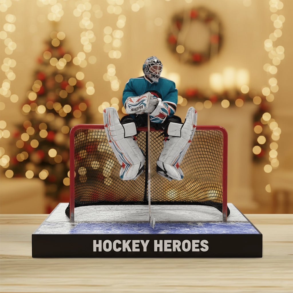 Custom Table Decor From Any Photo - Personalized Hockey Custom Shaped Acrylic Plaque