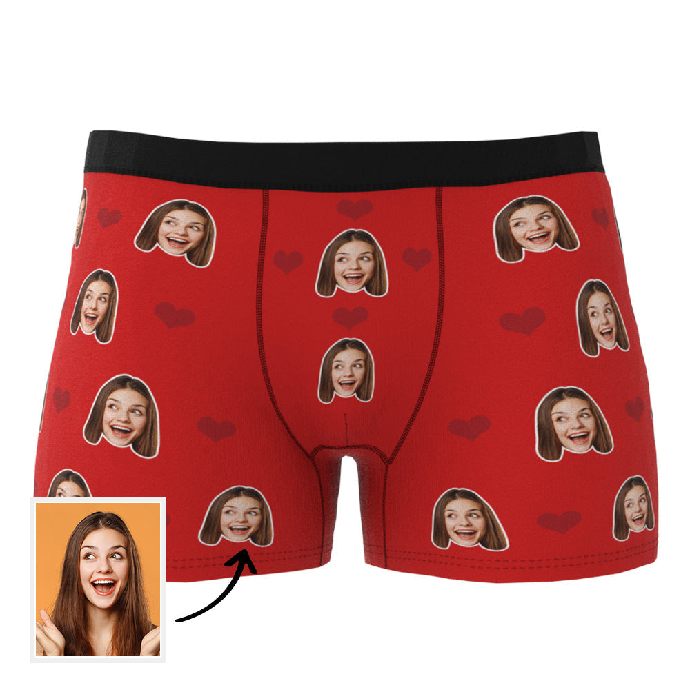 Custom Wife Or Girlfriend Face Boxers - Personalized Couple Men's boxer briefs