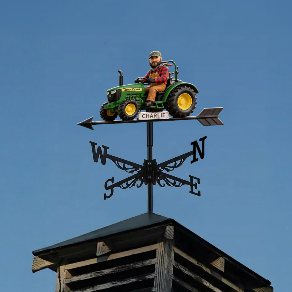 Easily Distracted By Tractors - Personalized Farmer Weather Vane