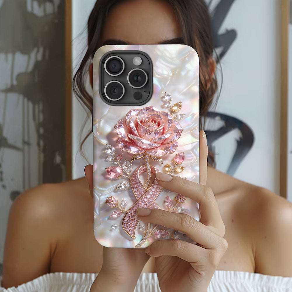 Faith Hope Love - Personalized Breast Cancer Awareness Full Print Phone Case