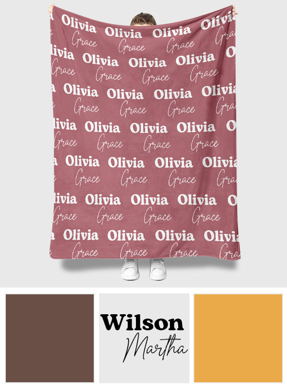 Custom Name Pattern - Personalized Daughter Blanket