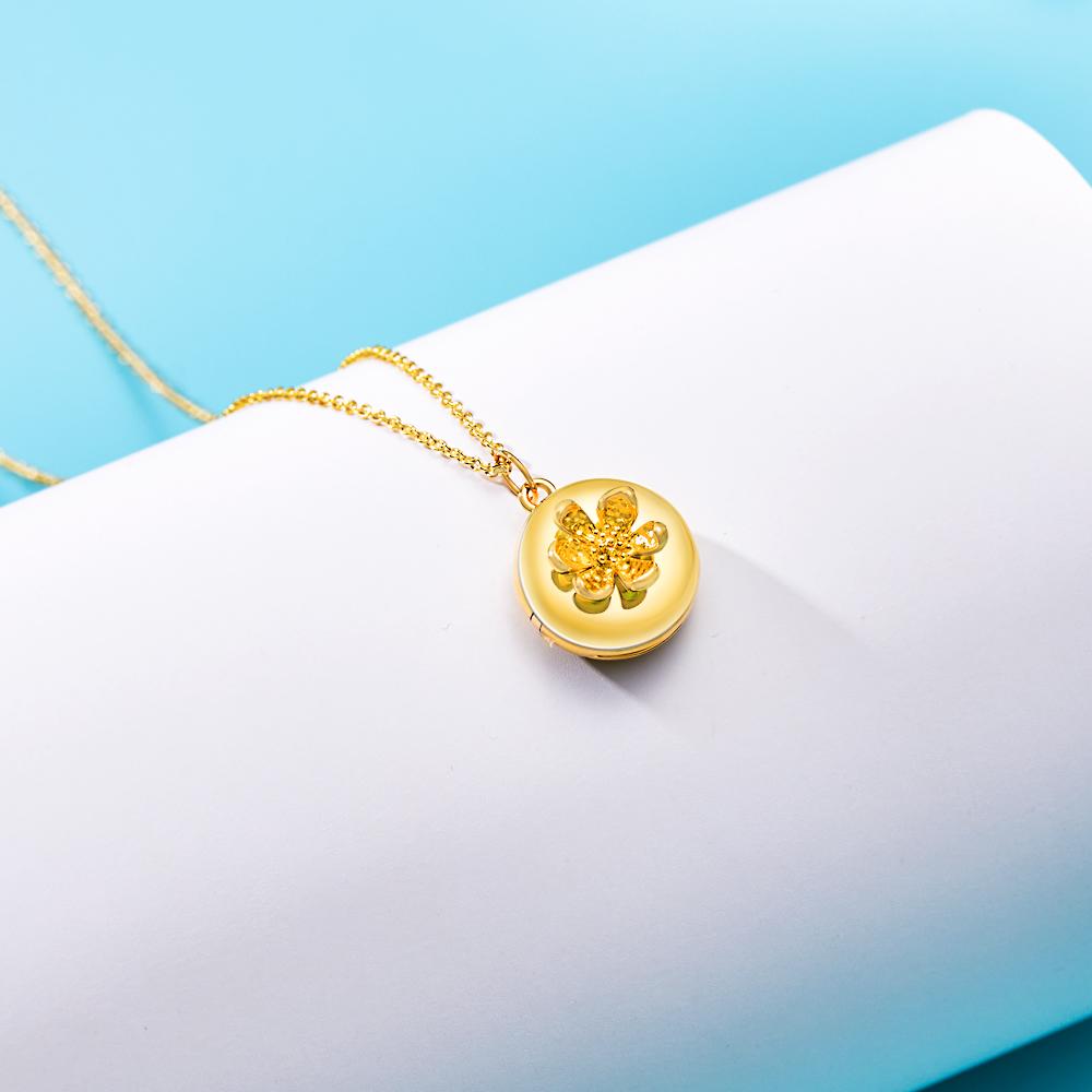 Any Photo Flower - Personalized Flower Photo Necklace