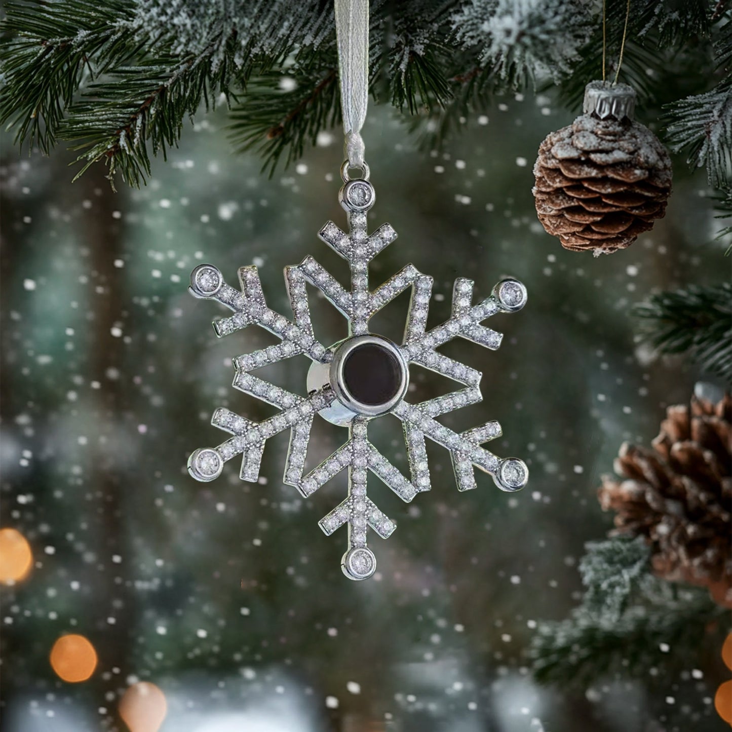 Personalized Photo Ornament - Capture Your Love in Sparkling Elegance
