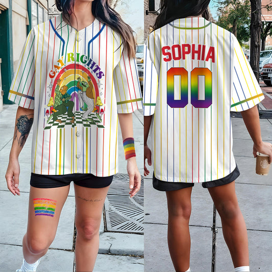 Gay Right - Personalized LGBT Support Baseball Jersey