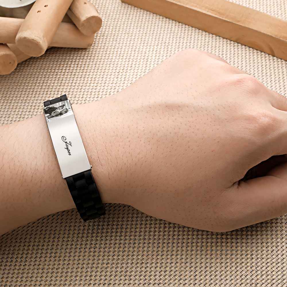 Any Photos - Personalized Couple Photo Bracelet