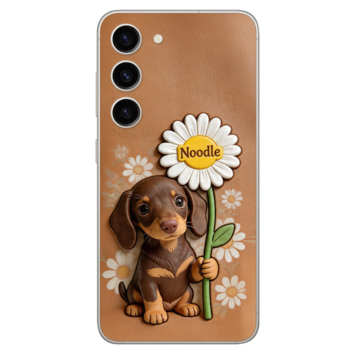 Custom Any Photo - Personalized Dog 3D Embossed Leather Phone Case