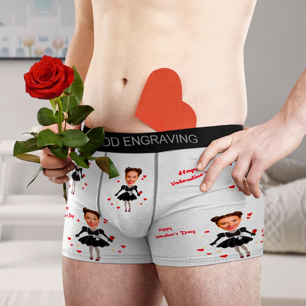 Custom Wife Or Girlfriend Face Boxers AR View - Personalized Couple Men's boxer briefs
