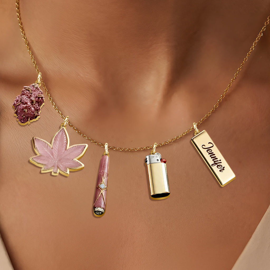 Feeling Dope - Personalized Weed Earrings & Pendants Necklace