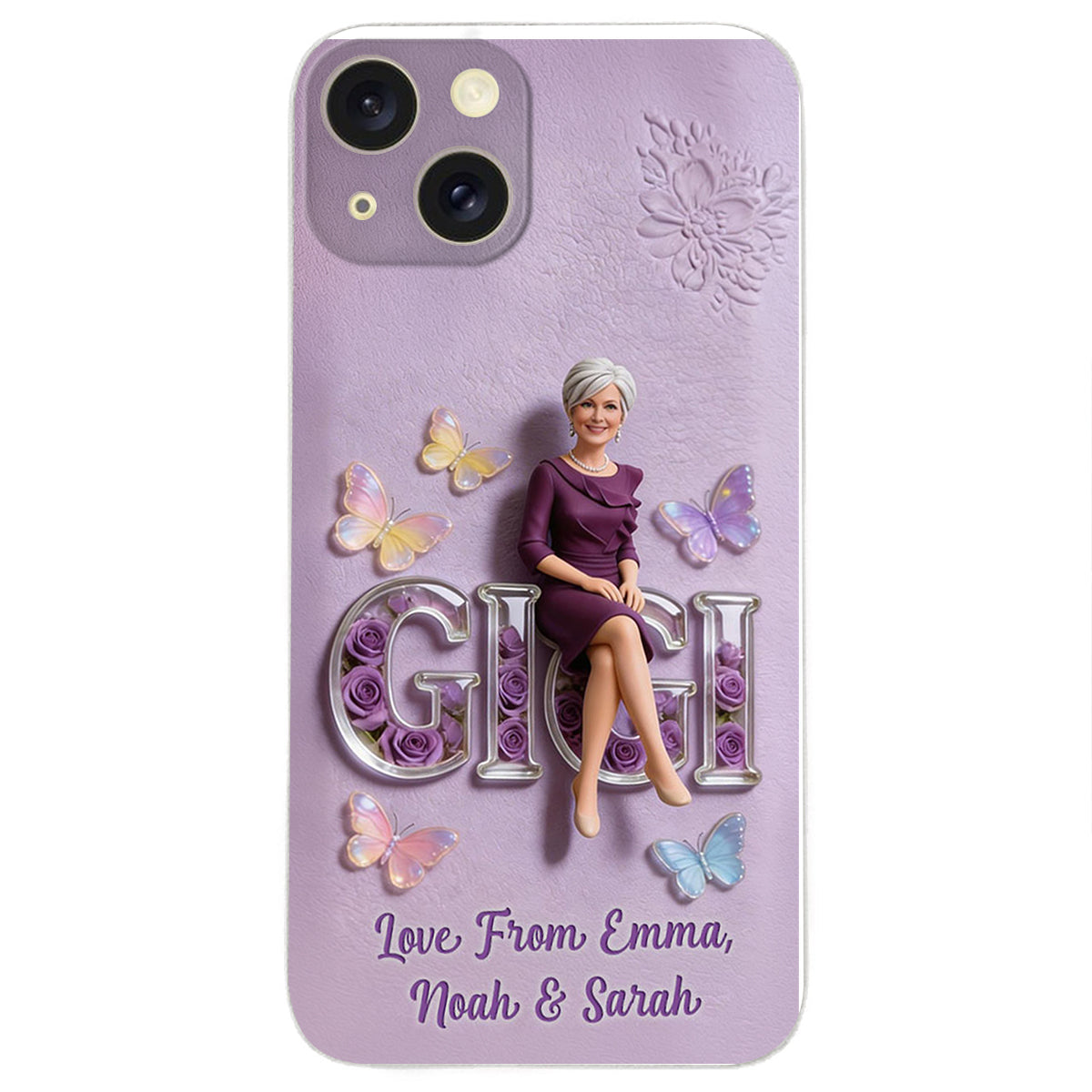 Custom Any Photo - Personalized Mother 3D Embossed Leather Phone Case
