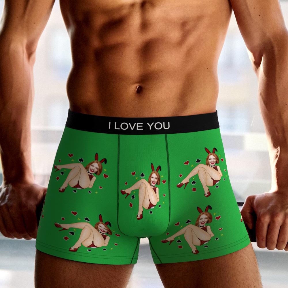Custom Wife Or Girlfriend Face Boxers AR View - Personalized Couple Men's boxer briefs