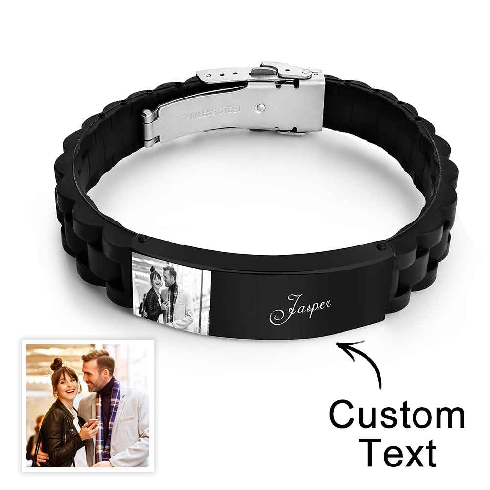 Any Photos - Personalized Couple Photo Bracelet