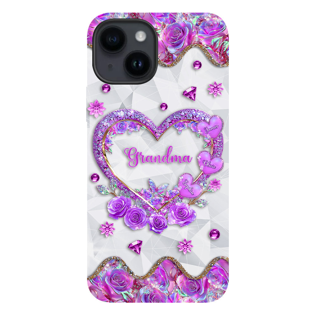 Grandma's Mom's Sweethearts - Personalized Grandma Full Print Phone Case