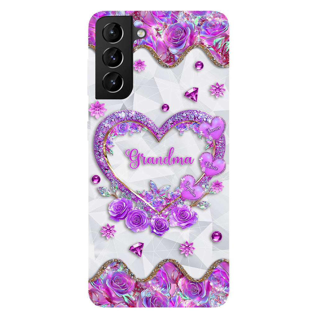 Grandma's Mom's Sweethearts - Personalized Grandma Full Print Phone Case