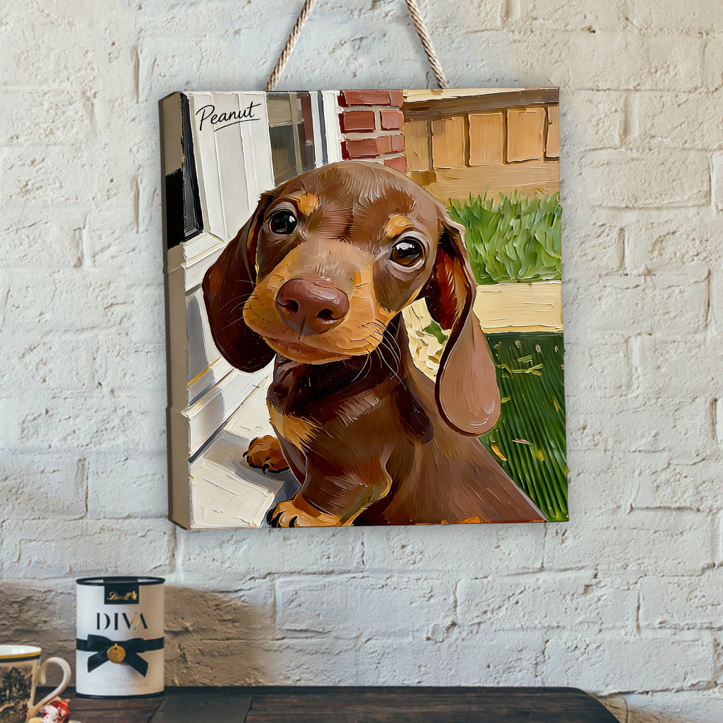 Any Photo Transform Preview Instanly - Personalized Dog Custom Shaped Wood Sign