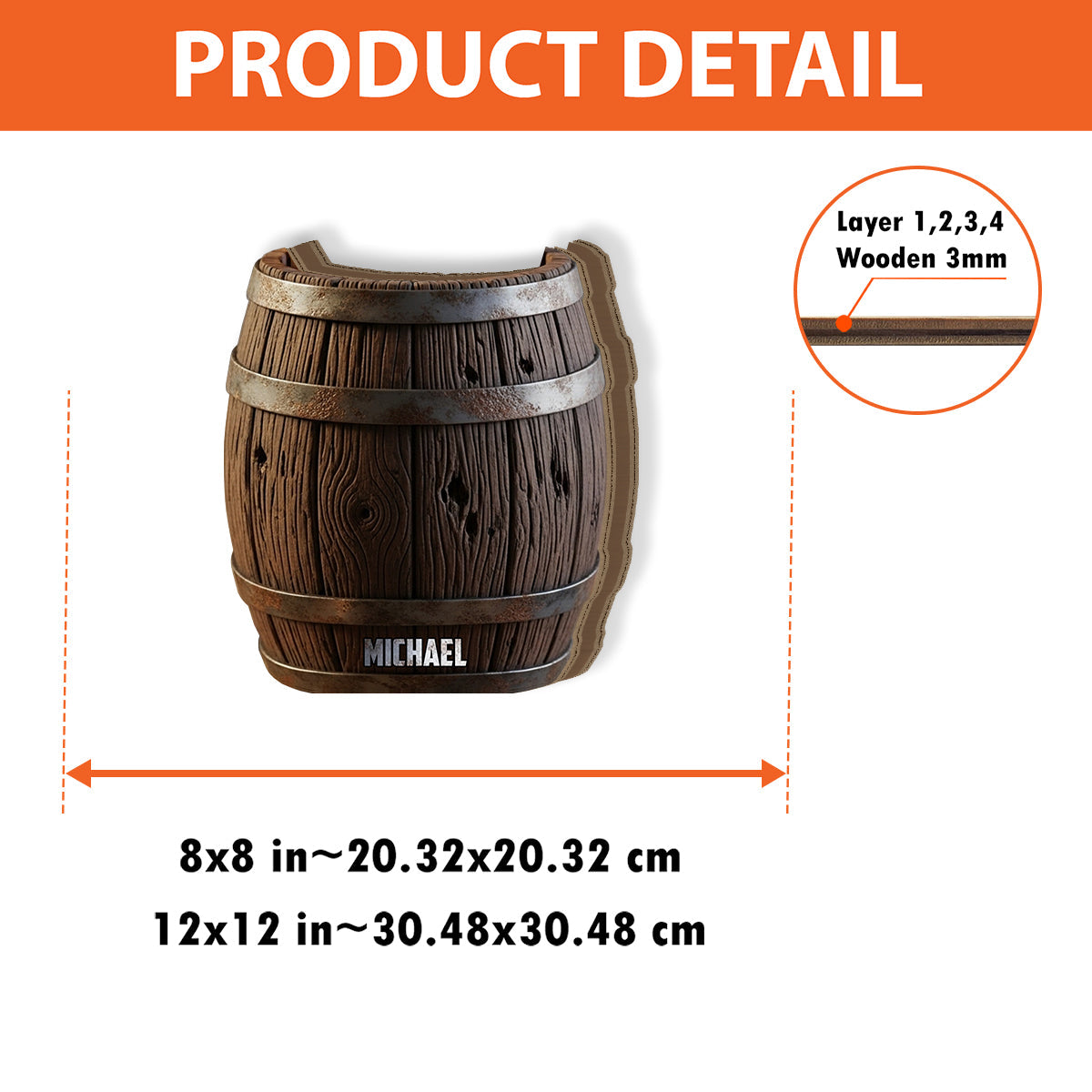Funny Wooden Beer Barrel - Personalized Beer Wooden Pen Holder