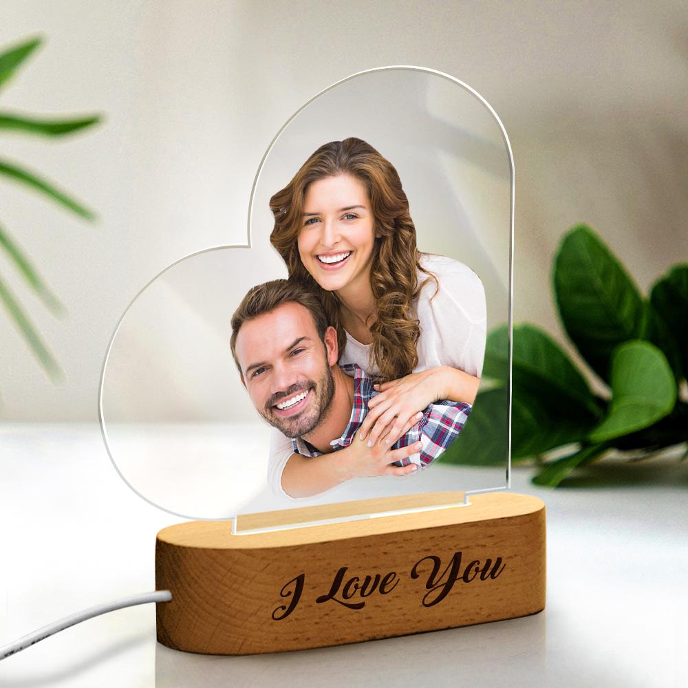 I Love You - Personalized Couple Heart Lamp