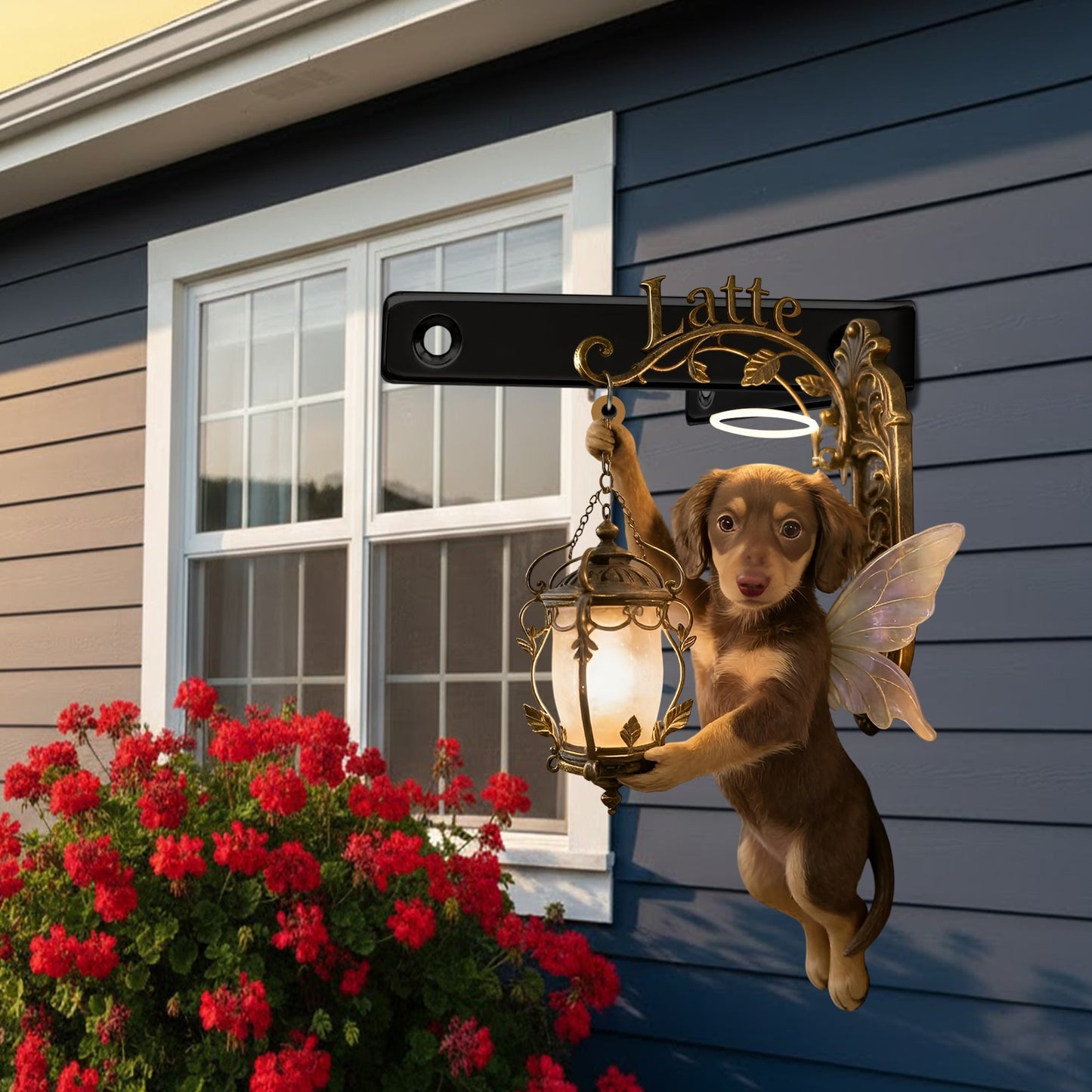 Dogs Brighten My Life - Personalized Dog Wooden Wall Mount Sign